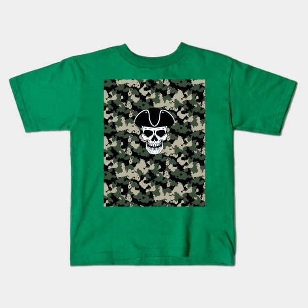 Camo skull Kids T-Shirt by designbywaqas